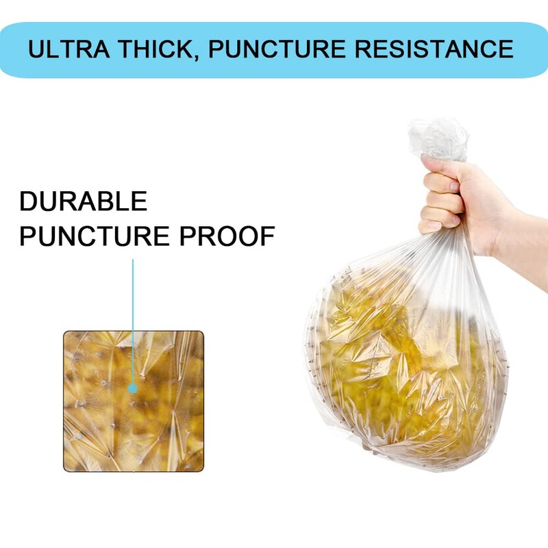 WADNGXM 6 Gallon Small Clear Office Trash Bags, Wastebasket Trash Can Liners, Garbage Bags for Restroom, Home Bins, 100 Counts - Image 3